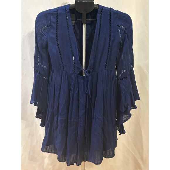Free People Dresses & Skirts - Free People Blue Romeo Mini Dress Women's size XS